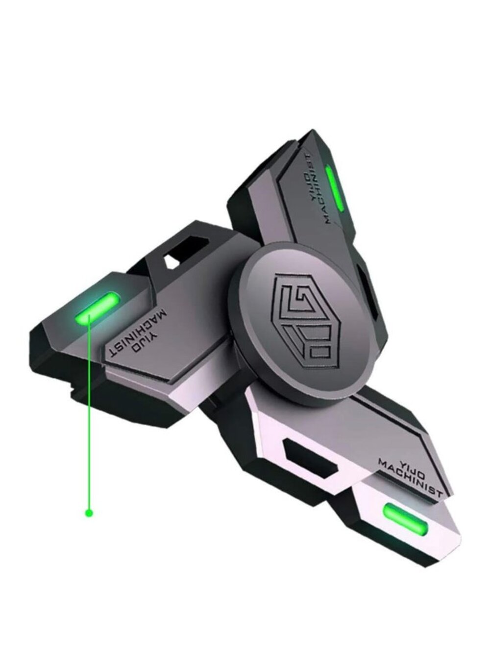Glow in the Dark Metal Fidget Spinner Three Blade Hand Spinner BlacK